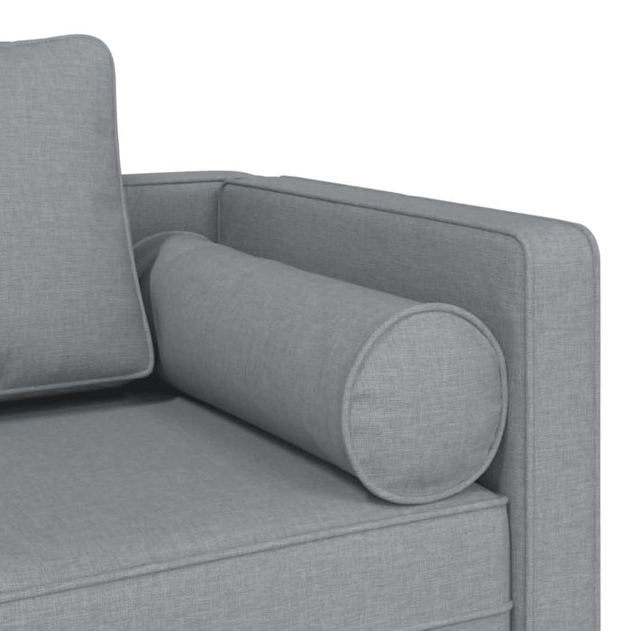 Șezlong cu perne, gri deschis, material textil - WALTI WALTI