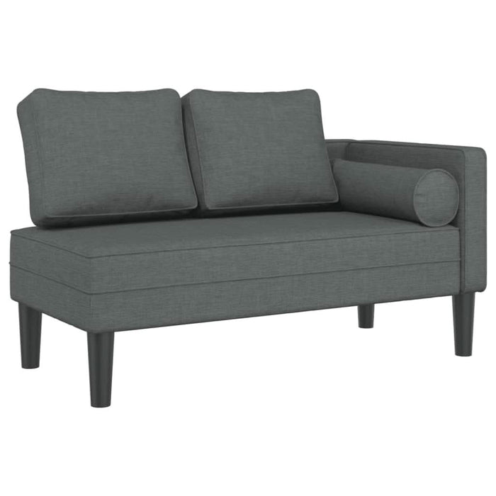 Șezlong cu perne, gri închis, material textil - WALTI WALTI
