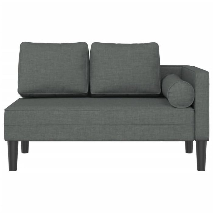 Șezlong cu perne, gri închis, material textil - WALTI WALTI