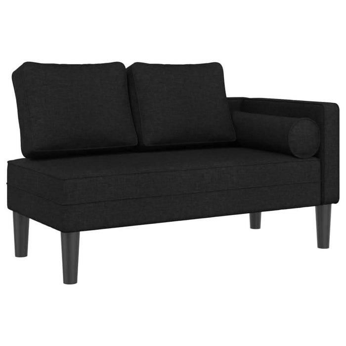Șezlong cu perne, negru, material textil - WALTI WALTI