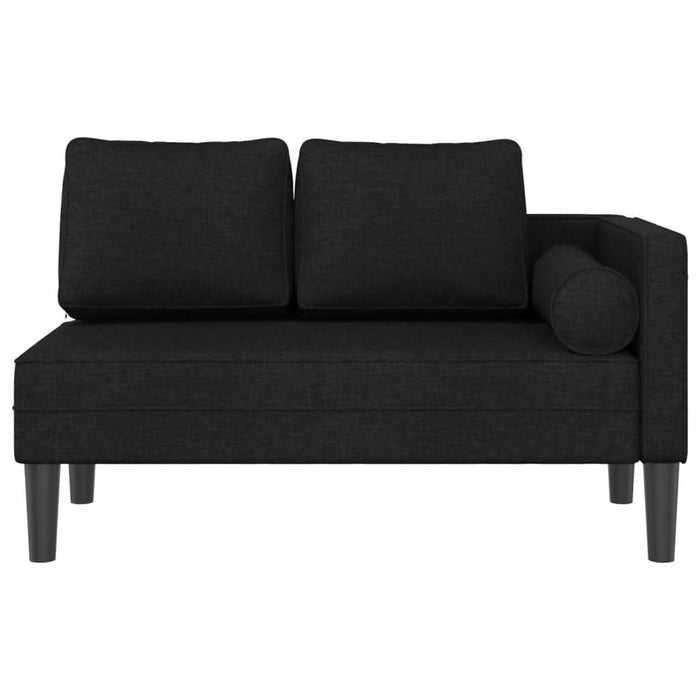 Șezlong cu perne, negru, material textil - WALTI WALTI