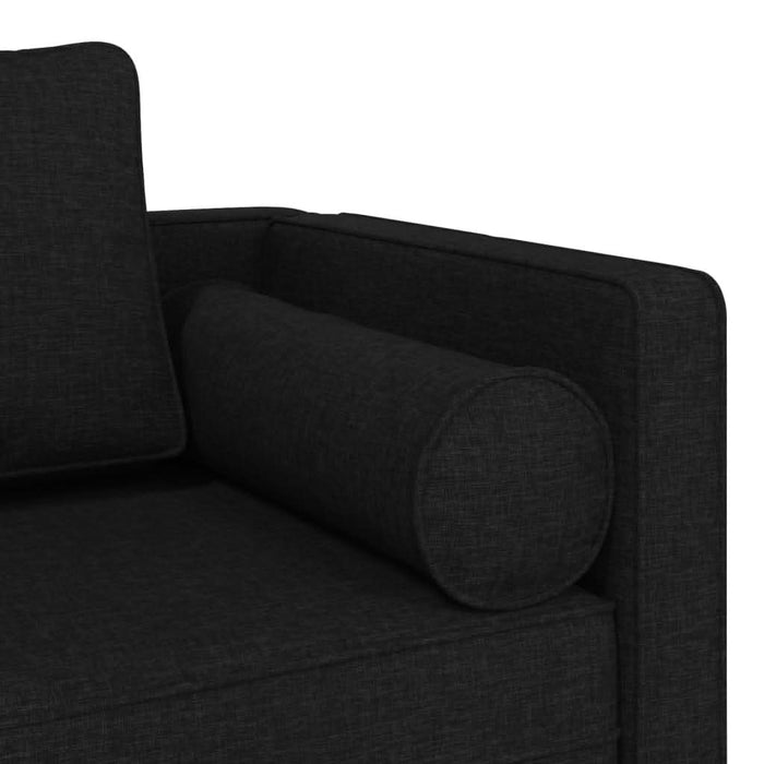 Șezlong cu perne, negru, material textil - WALTI WALTI