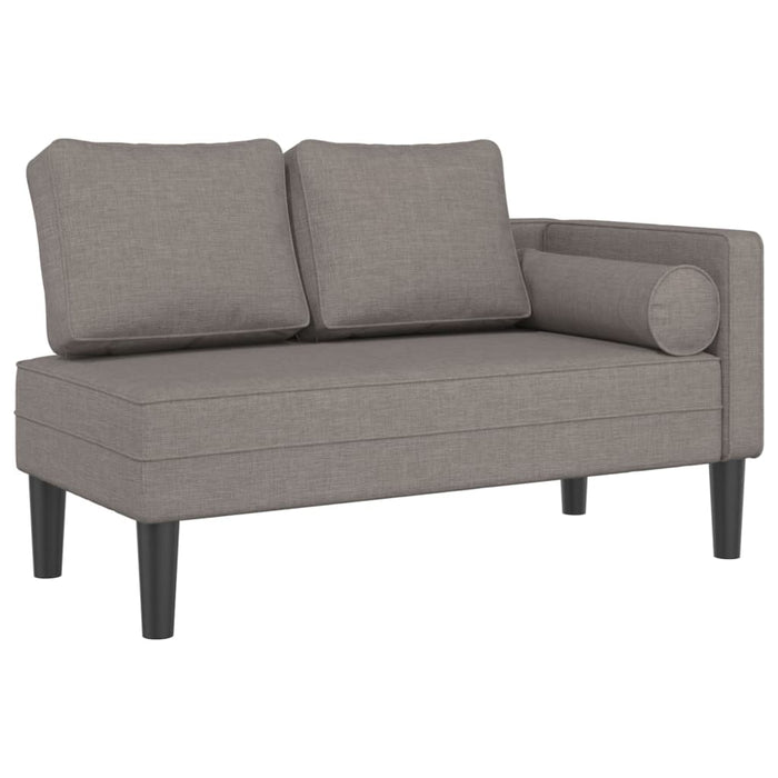 Șezlong cu perne, gri taupe, material textil - WALTI WALTI