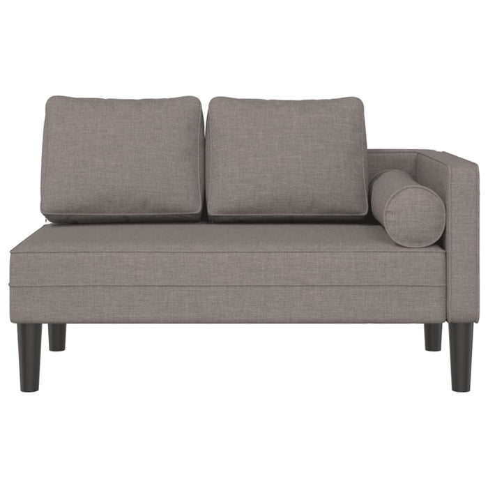 Șezlong cu perne, gri taupe, material textil - WALTI WALTI