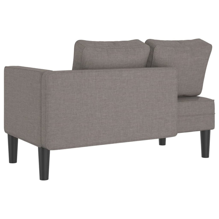 Șezlong cu perne, gri taupe, material textil - WALTI WALTI
