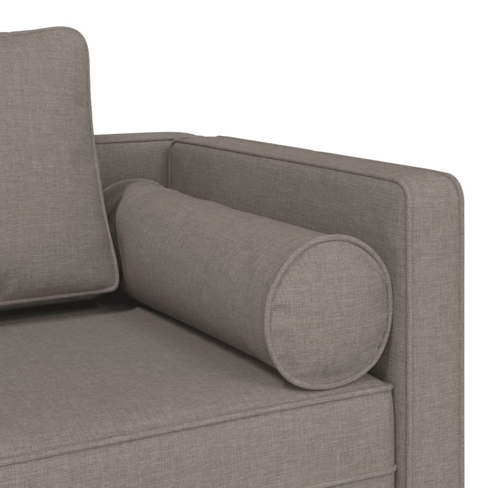 Șezlong cu perne, gri taupe, material textil - WALTI WALTI