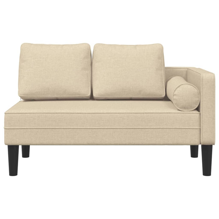 Șezlong cu perne, crem, material textil - WALTI WALTI