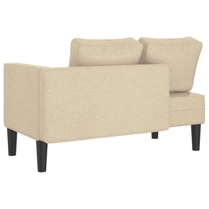 Șezlong cu perne, crem, material textil - WALTI WALTI