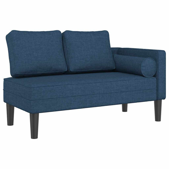 Șezlong cu perne, albastru, material textil - WALTI WALTI