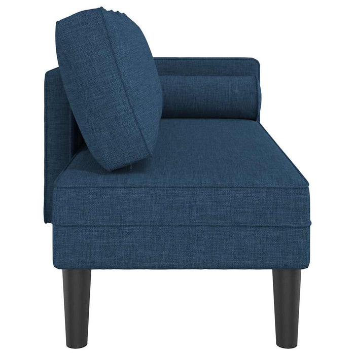 Șezlong cu perne, albastru, material textil - WALTI WALTI