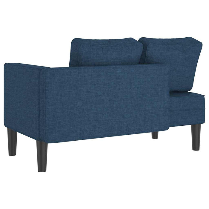 Șezlong cu perne, albastru, material textil - WALTI WALTI