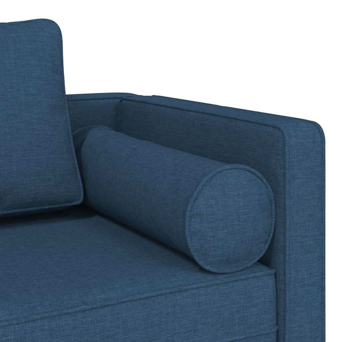 Șezlong cu perne, albastru, material textil - WALTI WALTI