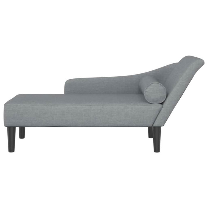 Șezlong cu perne, gri deschis, material textil - WALTI WALTI