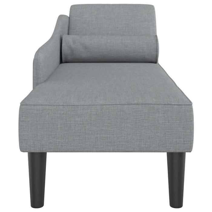 Șezlong cu perne, gri deschis, material textil - WALTI WALTI