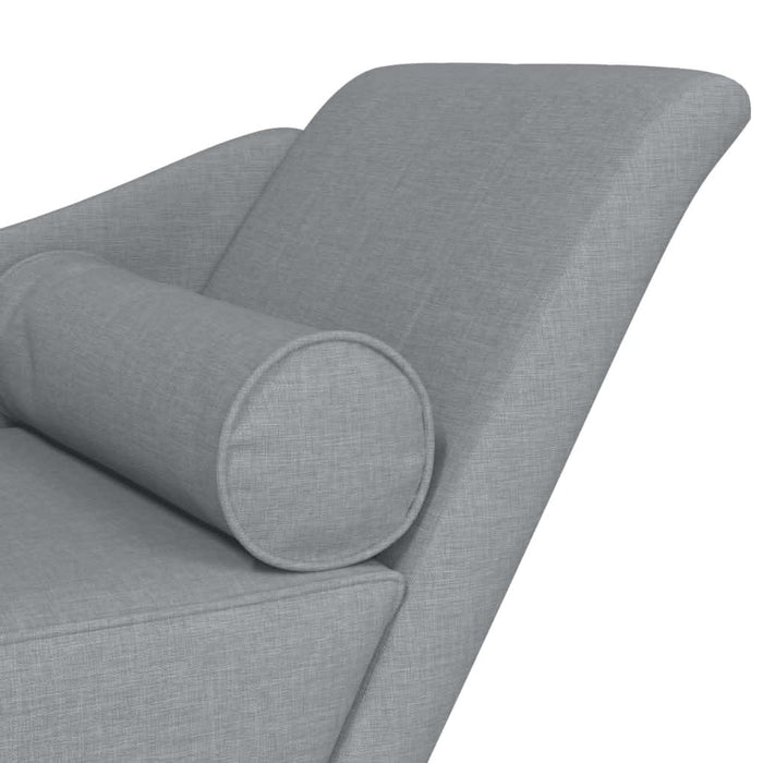 Șezlong cu perne, gri deschis, material textil - WALTI WALTI