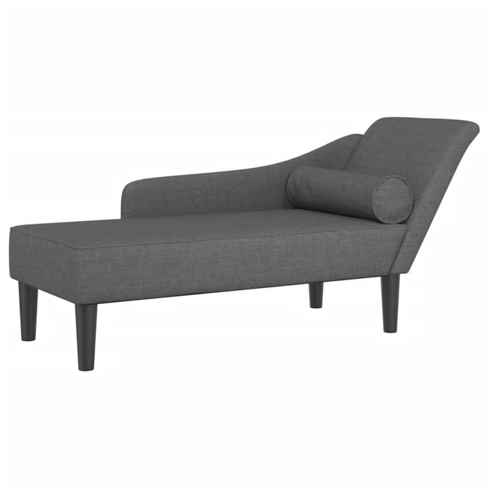 Șezlong cu perne, gri închis, material textil - WALTI WALTI