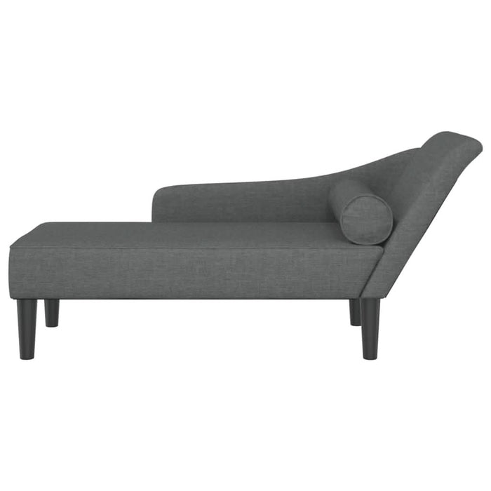 Șezlong cu perne, gri închis, material textil - WALTI WALTI