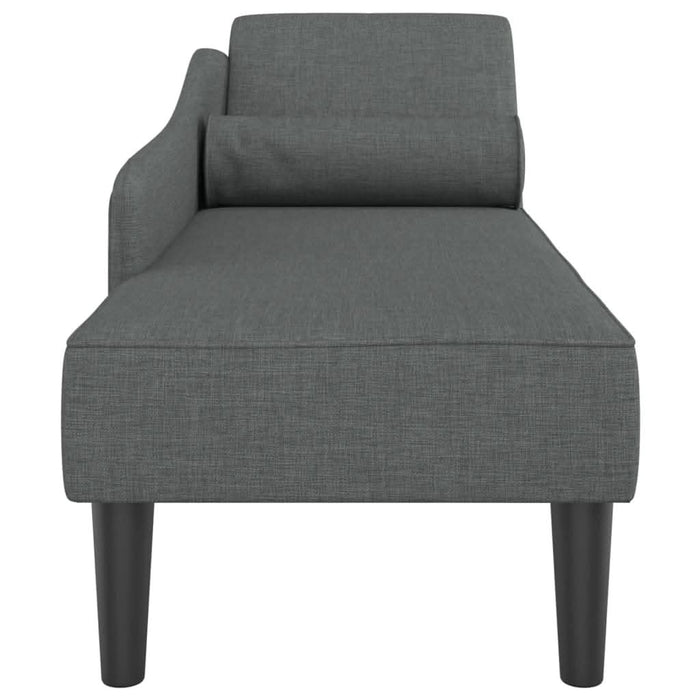 Șezlong cu perne, gri închis, material textil - WALTI WALTI