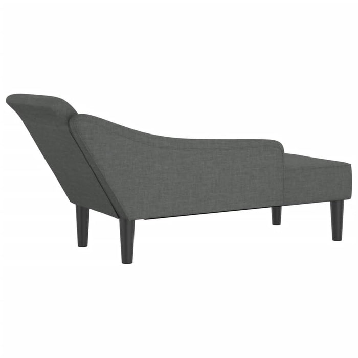 Șezlong cu perne, gri închis, material textil - WALTI WALTI