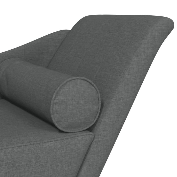 Șezlong cu perne, gri închis, material textil - WALTI WALTI