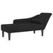 Șezlong cu perne, negru, material textil - WALTI WALTI