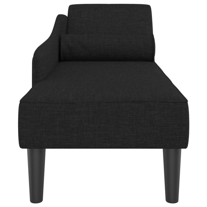 Șezlong cu perne, negru, material textil - WALTI WALTI