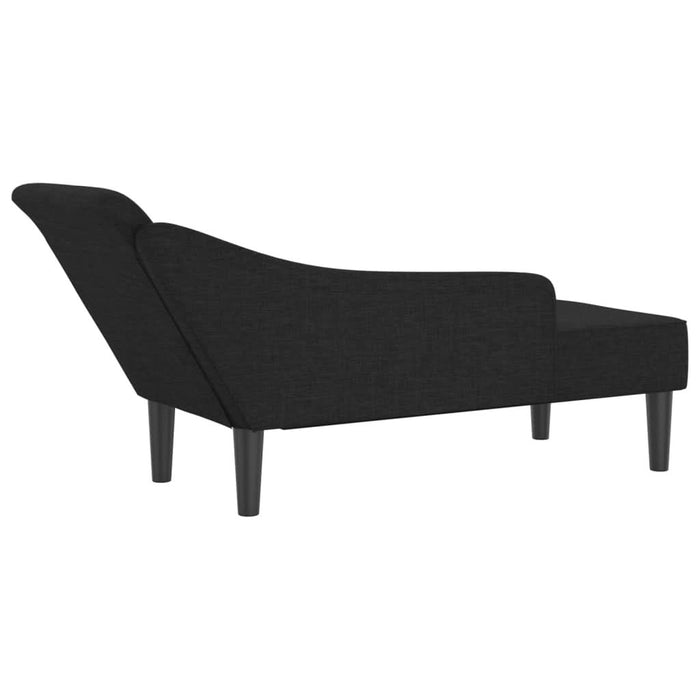 Șezlong cu perne, negru, material textil - WALTI WALTI