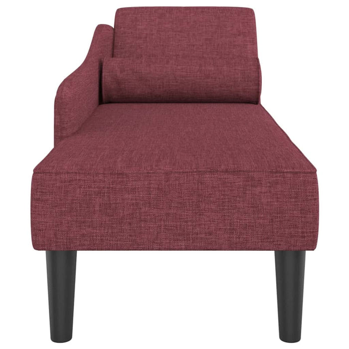 Fotoliu șezlong cu perne, roșu vin, material textil - WALTI WALTI