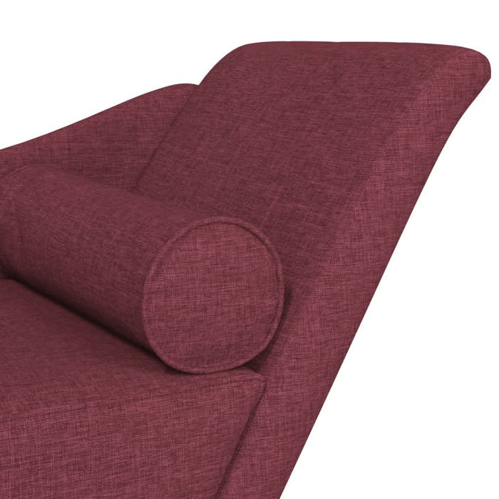 Fotoliu șezlong cu perne, roșu vin, material textil - WALTI WALTI