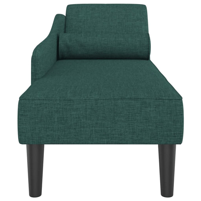 Șezlong cu perne, verde închis, material textil - WALTI WALTI