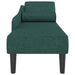 Șezlong cu perne, verde închis, material textil - WALTI WALTI