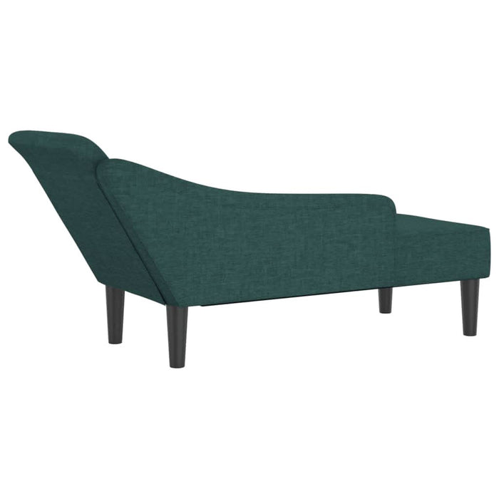 Șezlong cu perne, verde închis, material textil - WALTI WALTI