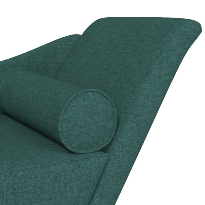 Șezlong cu perne, verde închis, material textil - WALTI WALTI