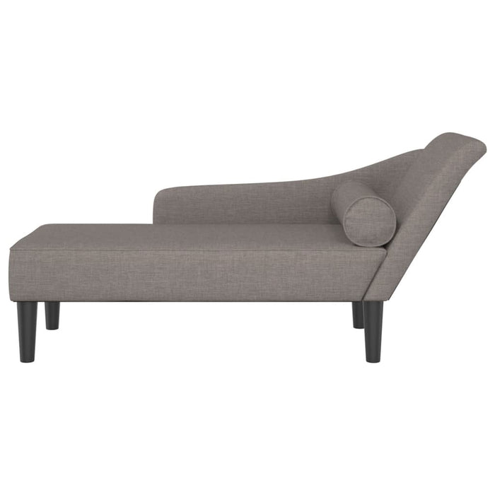 Șezlong cu perne, gri taupe, material textil - WALTI WALTI