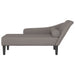 Șezlong cu perne, gri taupe, material textil - WALTI WALTI