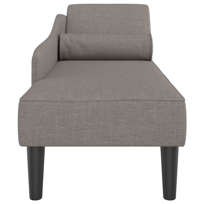 Șezlong cu perne, gri taupe, material textil - WALTI WALTI