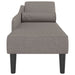 Șezlong cu perne, gri taupe, material textil - WALTI WALTI