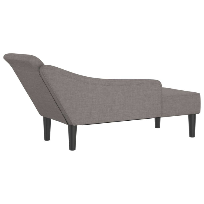 Șezlong cu perne, gri taupe, material textil - WALTI WALTI