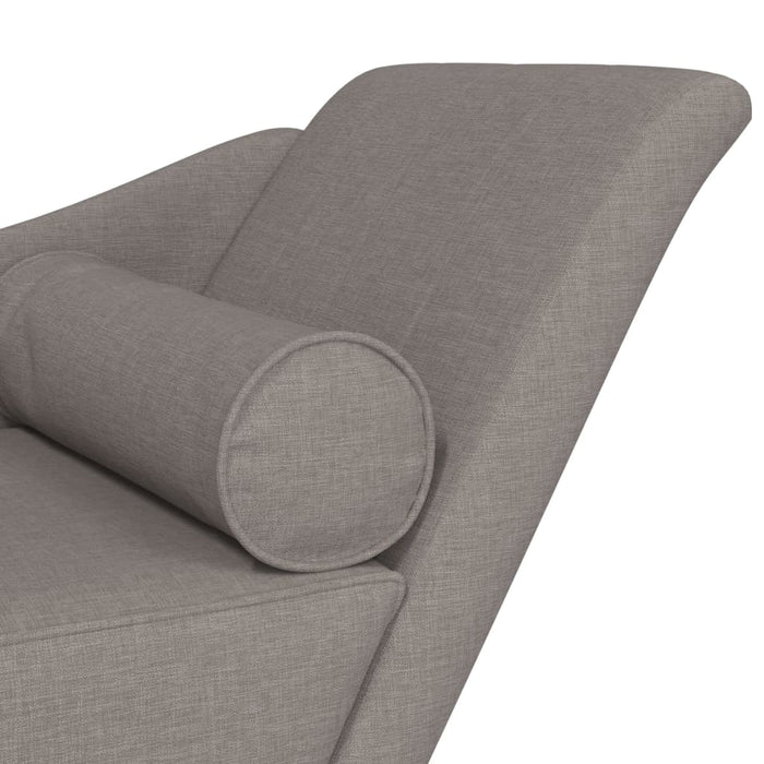 Șezlong cu perne, gri taupe, material textil - WALTI WALTI