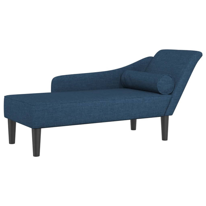 Șezlong cu perne, albastru, material textil - WALTI WALTI