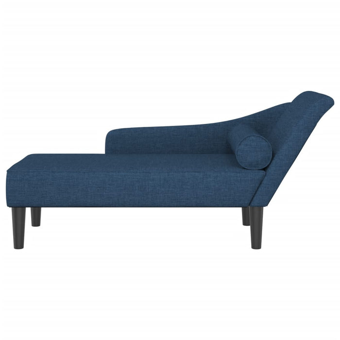 Șezlong cu perne, albastru, material textil - WALTI WALTI