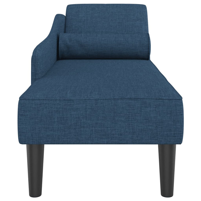 Șezlong cu perne, albastru, material textil - WALTI WALTI