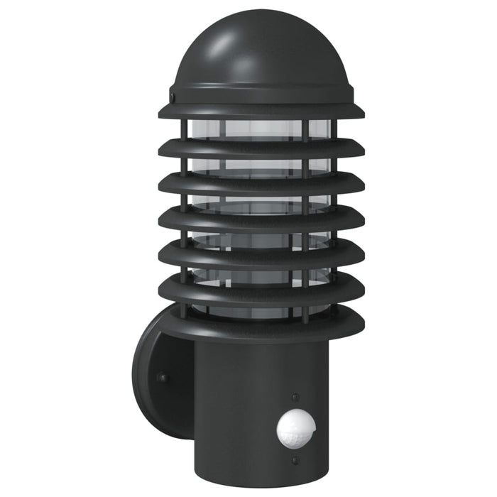 Lampă exterioară de perete cu senzor, negru, oțel inoxidabil - WALTI WALTI