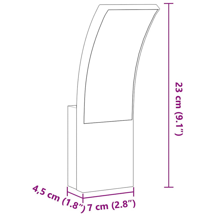 Lămpi exterioare de perete cu LED 2 buc. negru, aluminiu turnat - WALTI WALTI