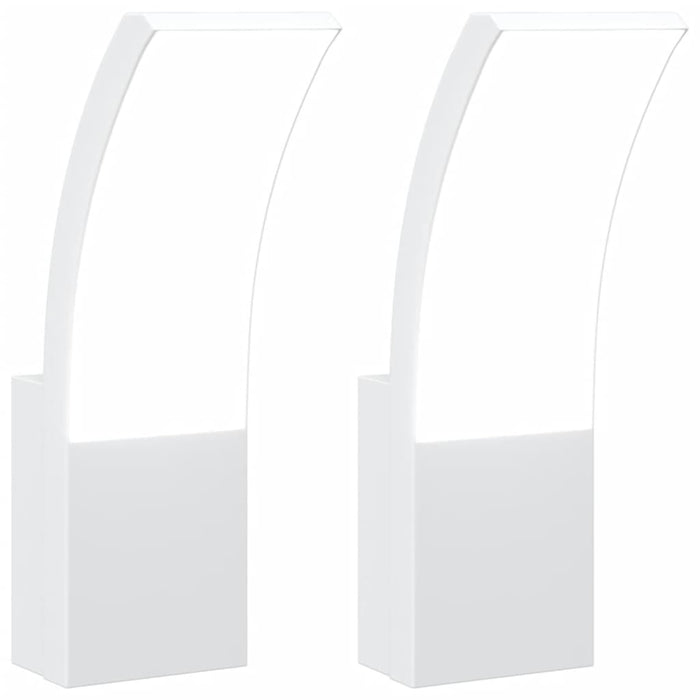 Lămpi exterioare de perete cu LED 2 buc. alb, aluminiu turnat - WALTI WALTI