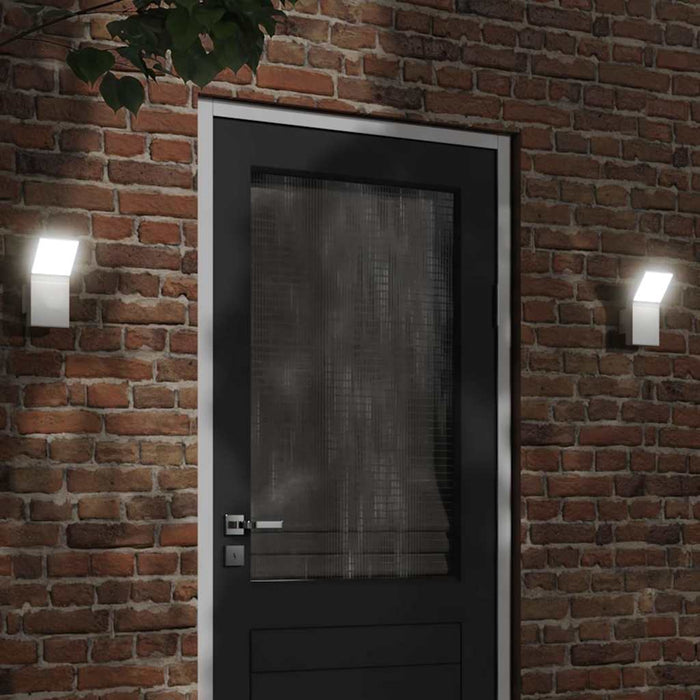 Lampă exterioară de perete cu LED, alb, aluminiu turnat - WALTI WALTI