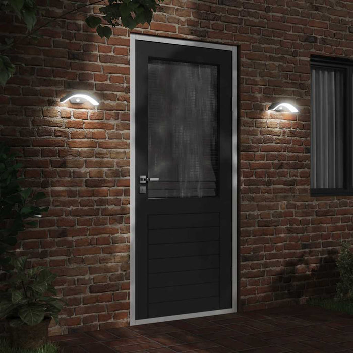 Lampă exterioară de perete cu LED/senzor, negru aluminiu turnat - WALTI WALTI