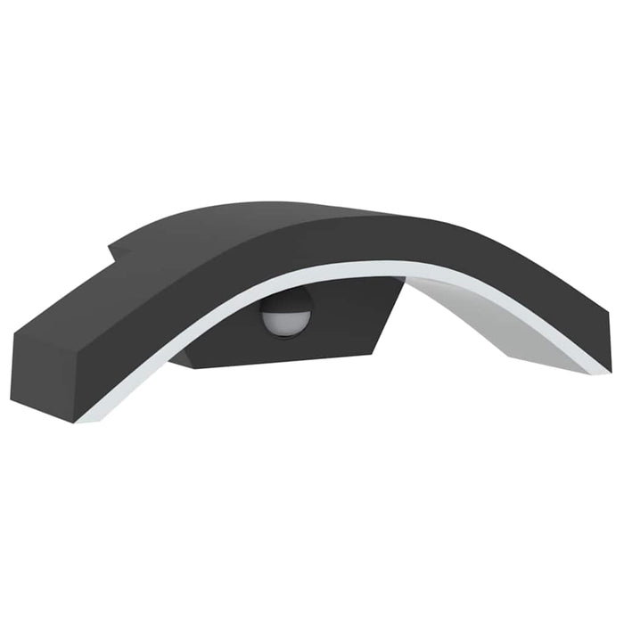 Lampă exterioară de perete cu LED/senzor, negru aluminiu turnat - WALTI WALTI