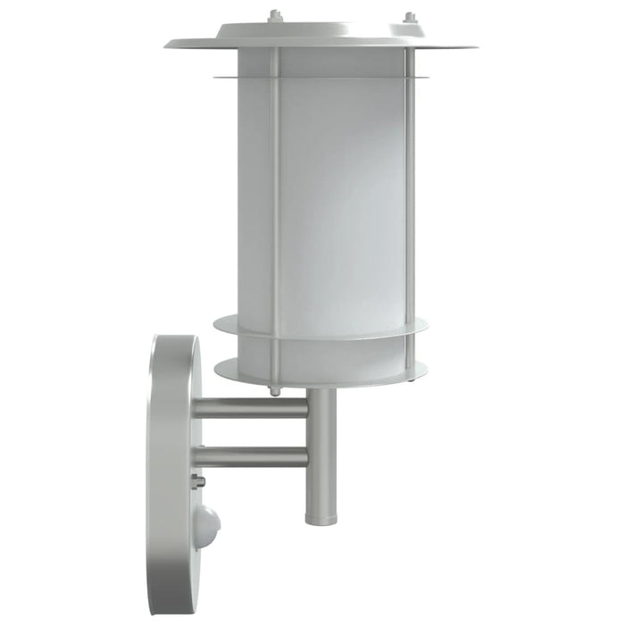 Lămpi exterioare de perete cu senzor 2 buc. argintiu, oțel inox - WALTI WALTI