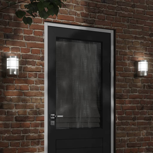 Lămpi exterioare de perete cu senzor 2 buc. argintiu, oțel inox - WALTI WALTI